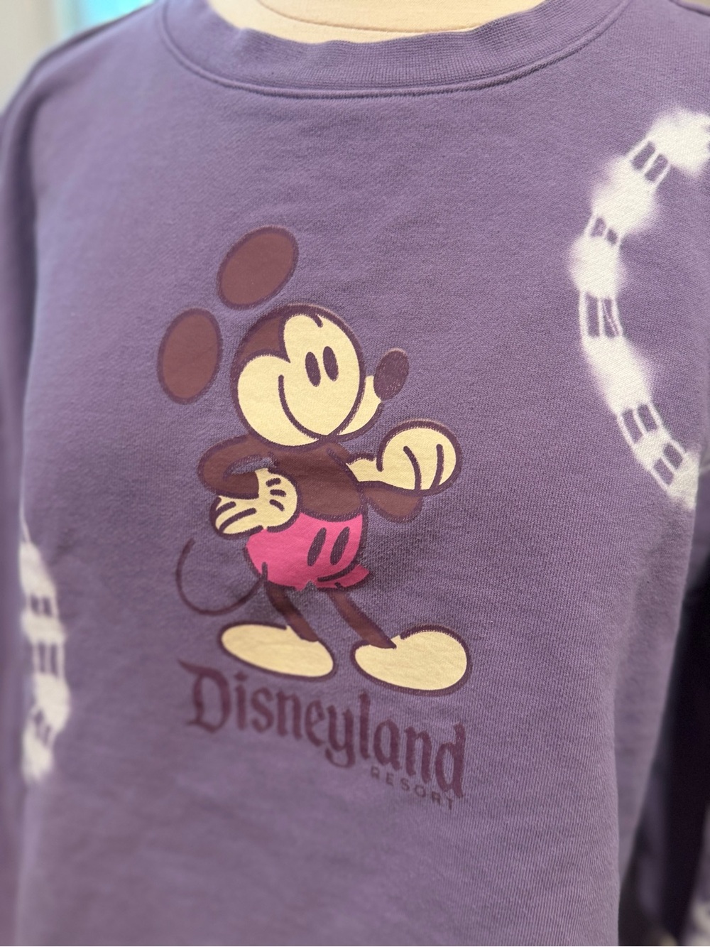 Disney Purple Tie-Dye Mickey Mouse Sweatshirt - Picture 3 of 5